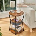 Thumbnail 3 de ZEXVIDA Round Side Table 40 x 40 x 55 cm 🪑