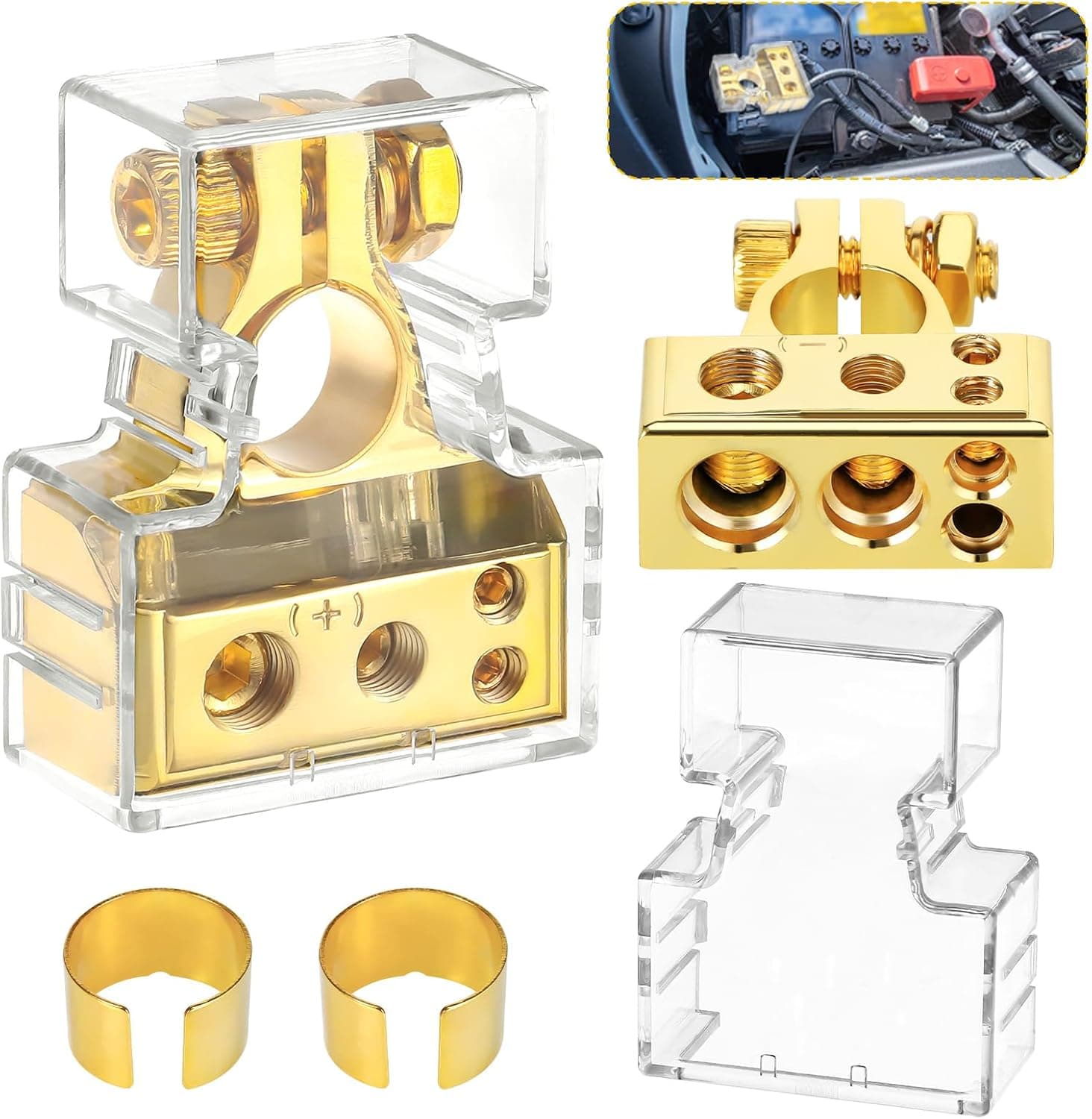 Zocipro 2Pcs Battery Terminals kit 10AWG clamps 🔋