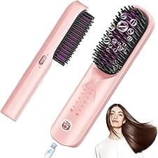 10,000mAh Cordless Hair Straightener Brush — Portable Brush 💇♀️