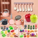 Thumbnail 1 de 100Pcs Kitchen Playset Kids Pretend Cooking Set 🎁
