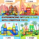 Thumbnail 2 de 102PCS Dinosaur Magnetic Tiles Set with 8 Dinosaurs 🧩