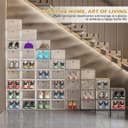 Thumbnail 1 de 12-Pack Clear Shoe Storage Boxes with Magnetic Door 👟
