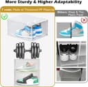 Thumbnail 4 de 12-Pack Clear Shoe Storage Boxes with Magnetic Door 👟