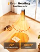 Thumbnail 3 de 1500W PTC Ceramic Space Heater with Thermostat 🔥