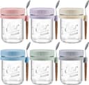 Thumbnail principal de 16 oz Mason Overnight Oats Jars with Lids and Spoons 🥣