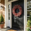 Thumbnail 3 de 24 Inch Valentines Day Red and White Berries Wreath for Front Door ❤️🎍