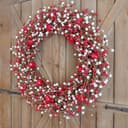 Thumbnail 6 de 24 Inch Valentines Day Red and White Berries Wreath for Front Door ❤️🎍