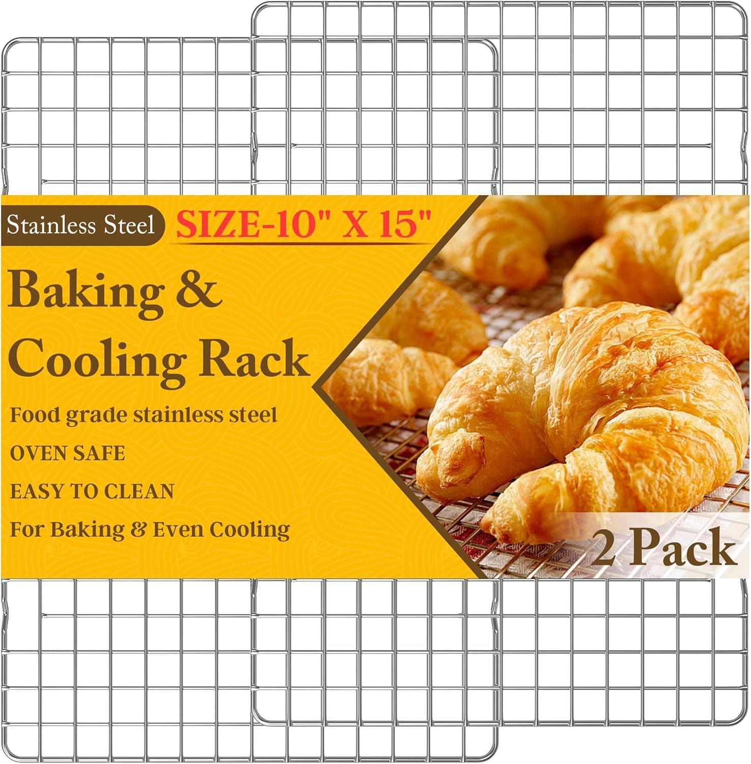 2PCS Stainless Steel Cooling Racks 📷