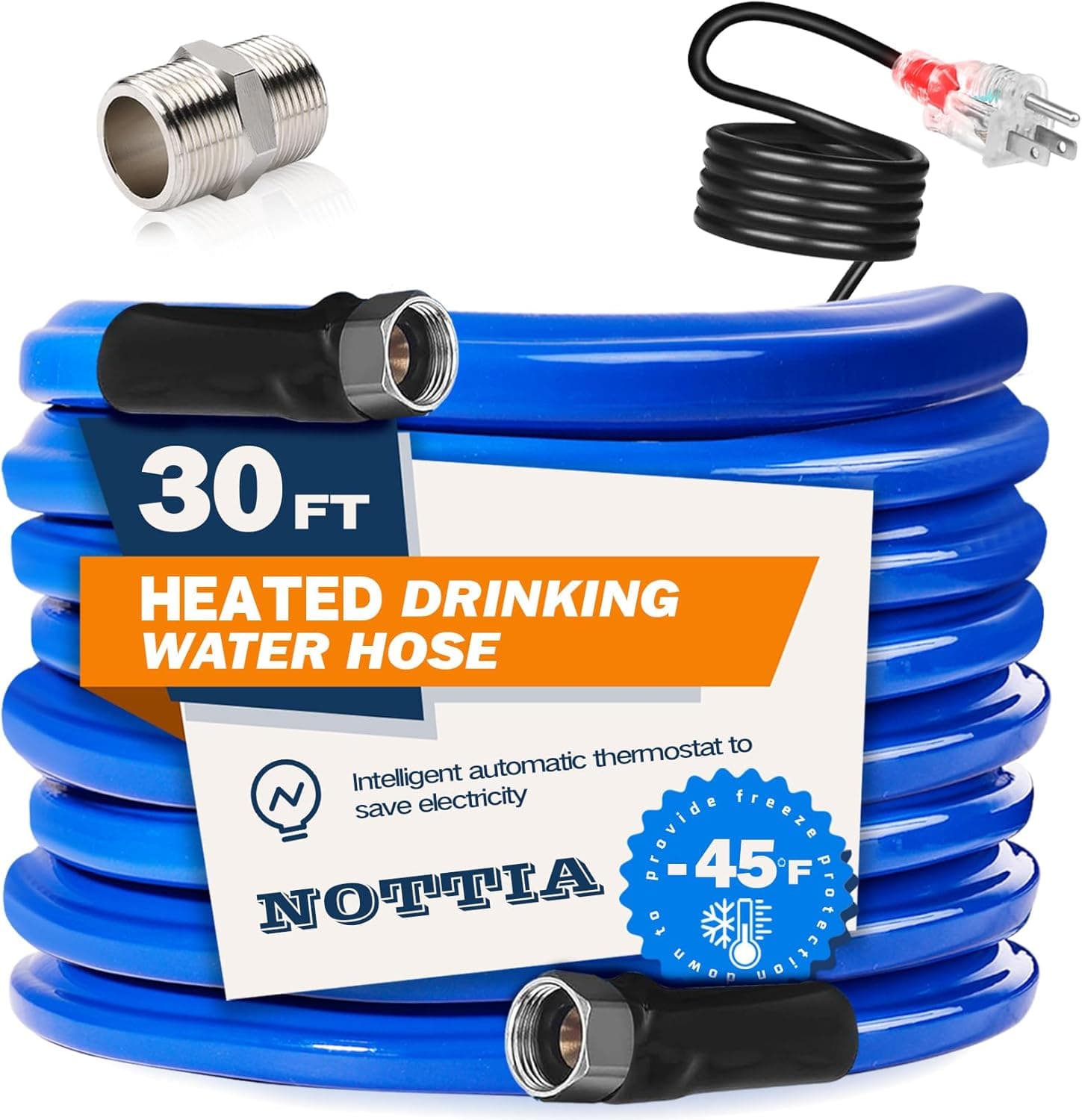 30FT Heated Water Hose — Freeze Protection to -45°F 🚰