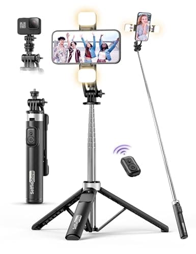 53" Selfie Stick Tripod with Light for iPhone 📷