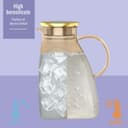 Thumbnail 4 de 60 oz Amber Glass Pitcher with Lid — 0.48 Gallon Carafe 🥤
