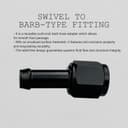 Thumbnail 2 de 6AN Female to 3/8 Barb Adapter Swivel, Pack of 2 🔧