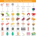 Thumbnail 3 de 80pcs Pretend Play Kitchen Set for Toddlers and Kids 🍳