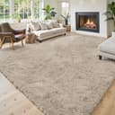 Thumbnail 1 de 8x10 Beige Shaggy Area Rug 🛋️