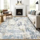Thumbnail principal de 8x10 Washable Area Rug — Blue, Non-Slip Carpet 🧩