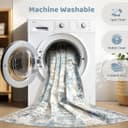 Thumbnail 1 de 8x10 Washable Area Rug — Blue, Non-Slip Carpet 🧩