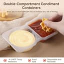Thumbnail 2 de ABEJFIC Double Compartment Condiment Containers 15 🍽️