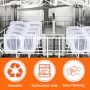 Thumbnail 6 de ABEJFIC Double Compartment Condiment Containers 15 🍽️