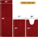 Thumbnail 1 de ACCUMTEK Upgrade Extra Large Red Bath Rug Set 3-piece 🛁