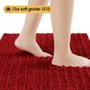 Thumbnail 2 de ACCUMTEK Upgrade Extra Large Red Bath Rug Set 3-piece 🛁