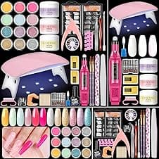 Acrylic Nail Kit for Beginners with UV Light 💅