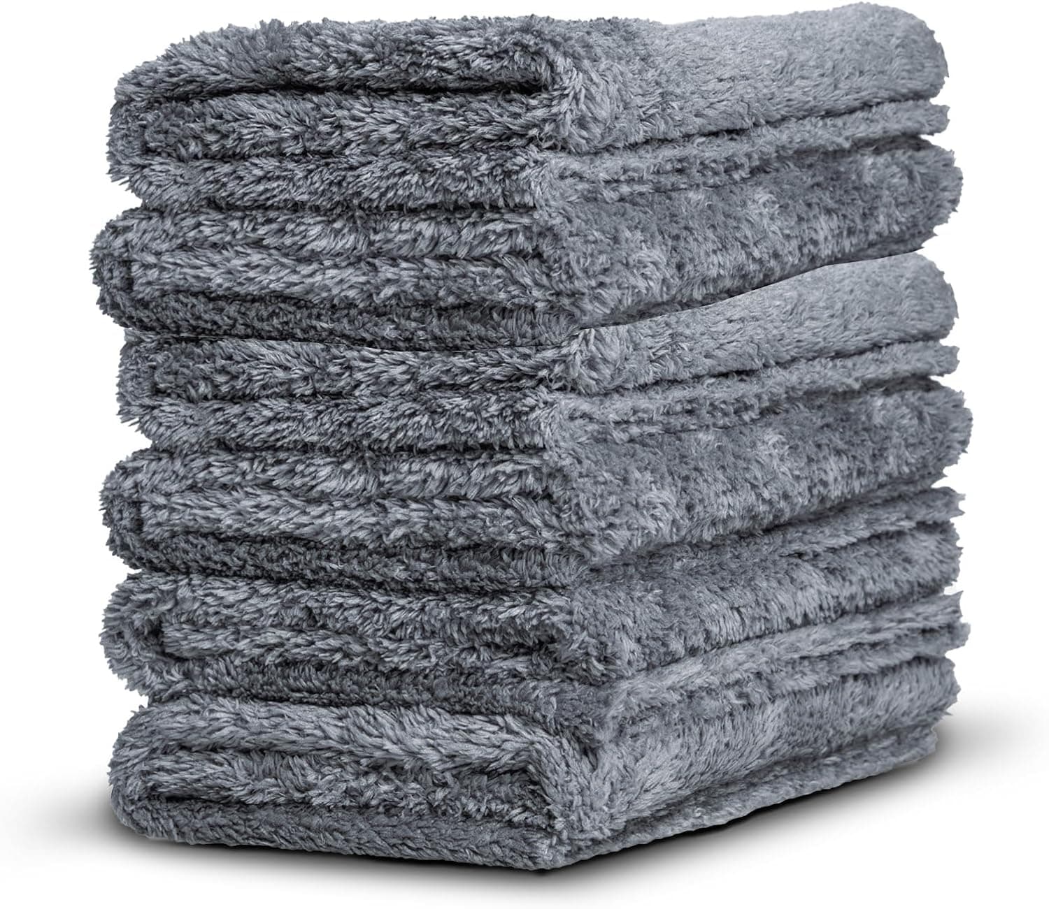Adam's Borderless Grey Microfiber Towel 6-pack — 16 Inch cloths 🧽