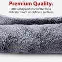 Thumbnail 2 de Adam's Borderless Grey Microfiber Towel 6-pack — 16 Inch cloths 🧽