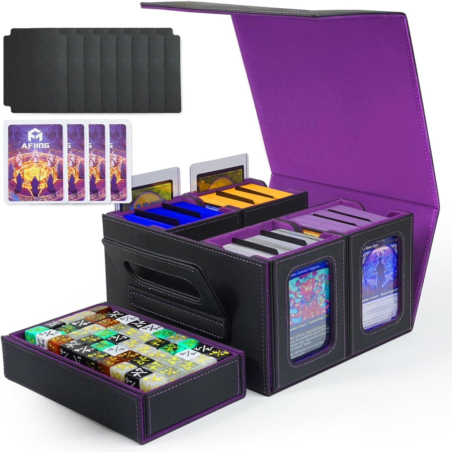 AFIING Commander Deck Box Holds 400+ Cards 🎴