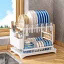 Thumbnail principal de AIDERLY Dish Drying Rack 2-Tier Iron Drainer 🧼