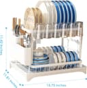 Thumbnail 1 de AIDERLY Dish Drying Rack 2-Tier Iron Drainer 🧼