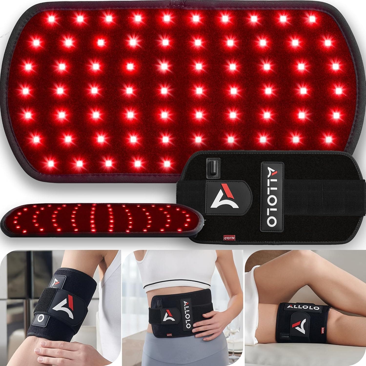 ALLOLO 3-in-1 Red Light Therapy Belt 12.6" 📷