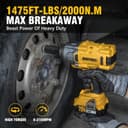 Thumbnail 1 de ALLOYPOWER Cordless Brushless Impact Wrench 1475 ft-lbs 🔧