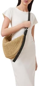 Thumbnail 2 de AllSaints Half Moon Knot Shoulder Bag Natural Brown 👜