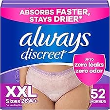 Always Discreet XXL Adult Incontinence Underwear, 52 pcs 🩲