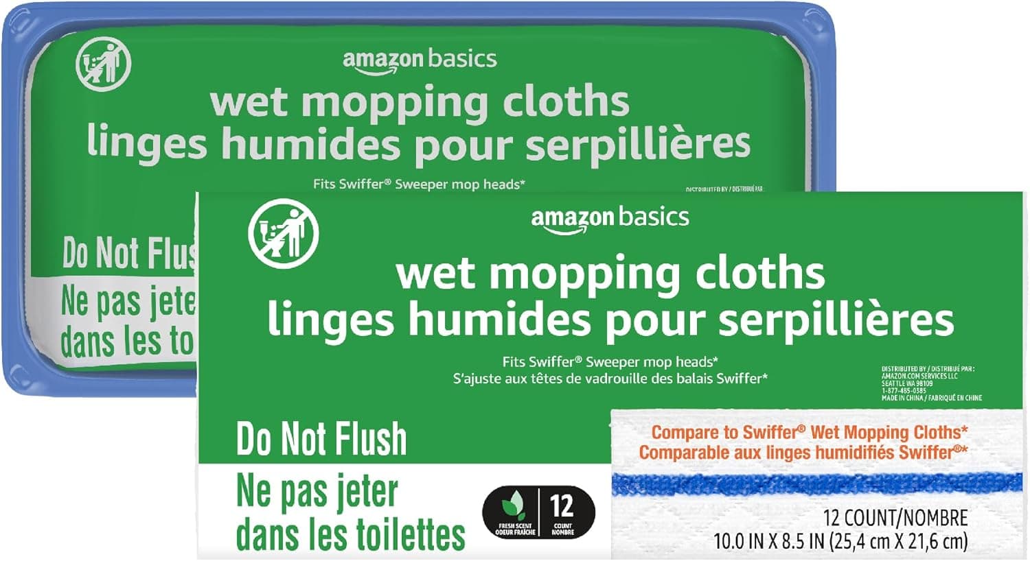 Amazon Basics Heavy Duty Sweeping Cloths, 44 Count 📦