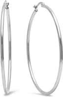 Thumbnail principal de Amazon Essentials Stainless Steel Rounded Tube Hoop Earrings 50mm 💍