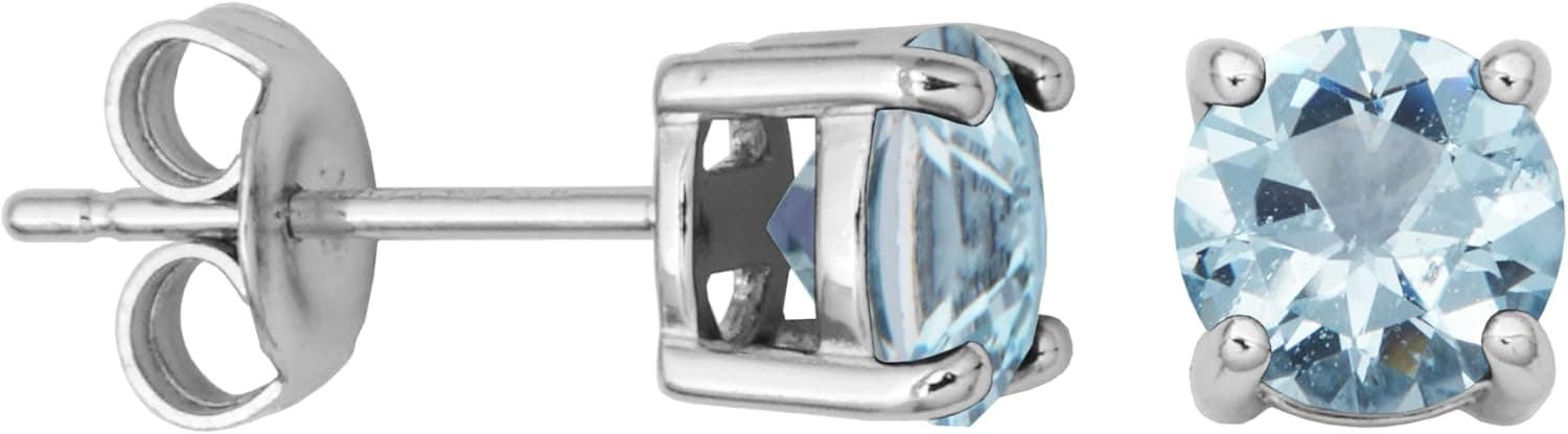 Amazon Essentials Sterling Silver Birthstone Stud Earrings 📿