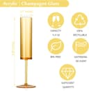 Thumbnail 1 de Amber Champagne Flutes 24-Pack 5.4 oz Plastic Champagne Glasses 🍷