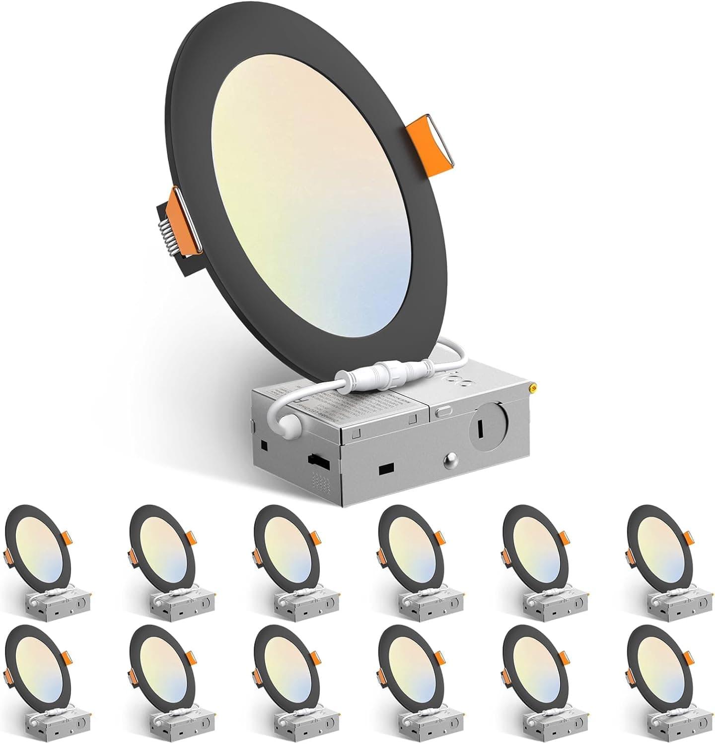 Amico 6 Inch 12 Pack 5CCT Dimmable LED Downlight 💡