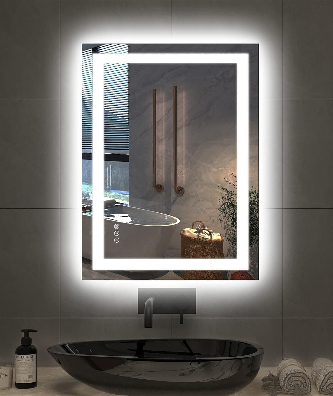 Amorho 24" x 32" LED Bathroom Mirror — Dimmable Vanity 📷