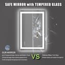 Thumbnail 3 de Amorho LED Bathroom Mirror 24" x 36" dimmable mirror 🪞