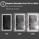 Thumbnail 4 de Amorho LED Bathroom Mirror 24" x 36" dimmable mirror 🪞