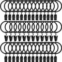 Thumbnail principal de AMZSEVEN 40-Pack Metal Curtain Rings with Clips 1.5 in 🪟