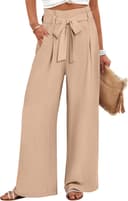 Thumbnail 6 de ANRABESS Wide Leg Palazzo Pants, High-Waist Belted 👖
