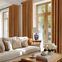 Thumbnail 1 de ANRODUO Golden Brown Velvet Curtains 84 in Blackout Drapes 🪟