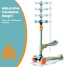 Thumbnail 3 de Aqua Orange 3 Wheel Scooter with Seat for Kids 🛴