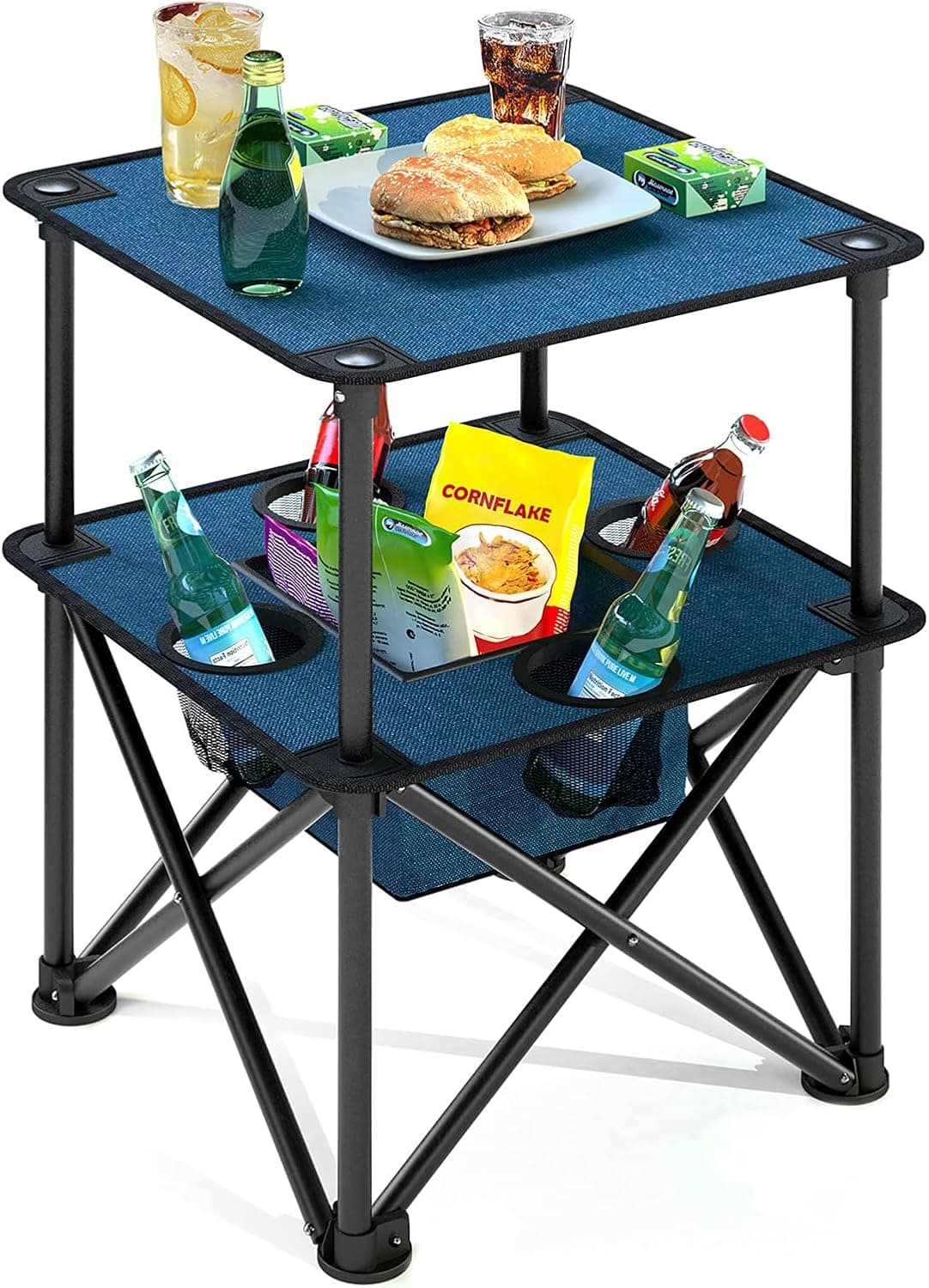 ARMOR CASTLE Folding Camping Table with 4 Cup Holders 🏕️