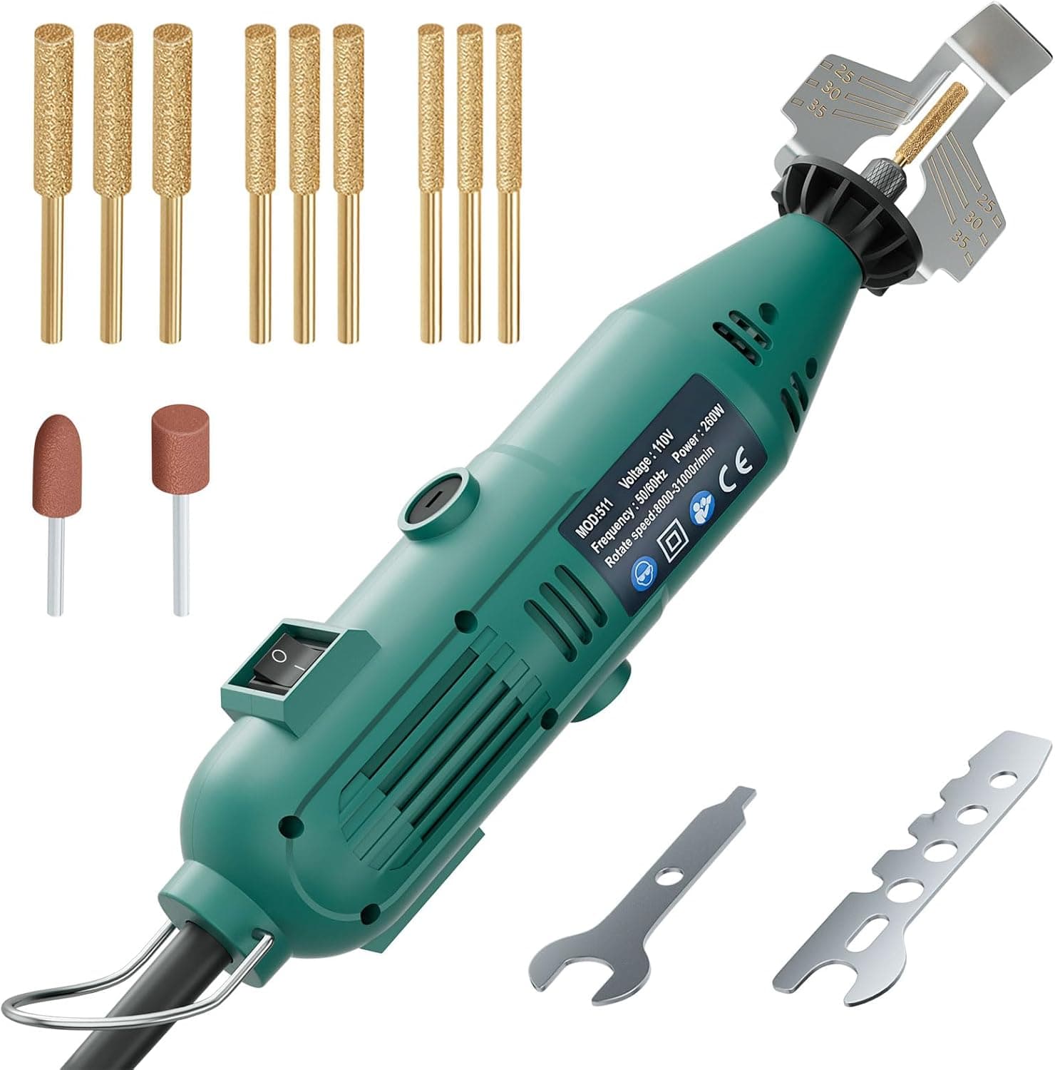 Ausacce Electric Chainsaw Sharpener Kit 9 files 🔧