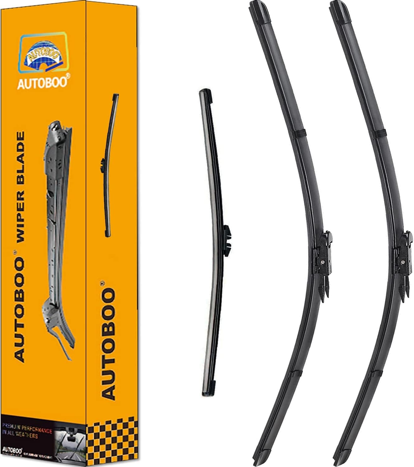AUTOBOO Replacement Windshield Wipers 28 + 28, Rear 11 📱