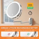 Thumbnail 2 de Auxmir 8" Wall Makeup Mirror 3200mAh 🔍